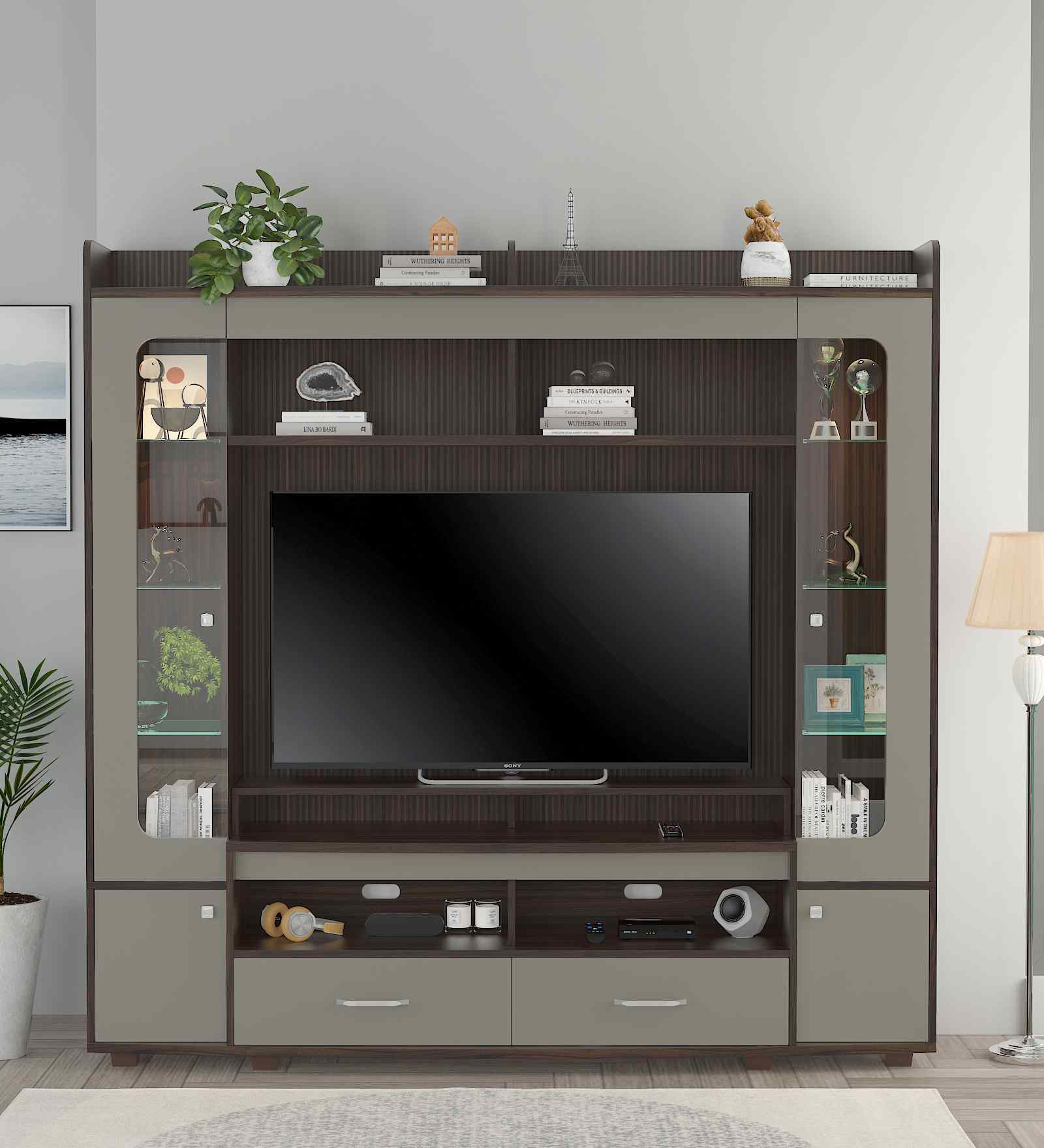 Arena Tv Unit In Lyon Walnut & Modern Ash Finish