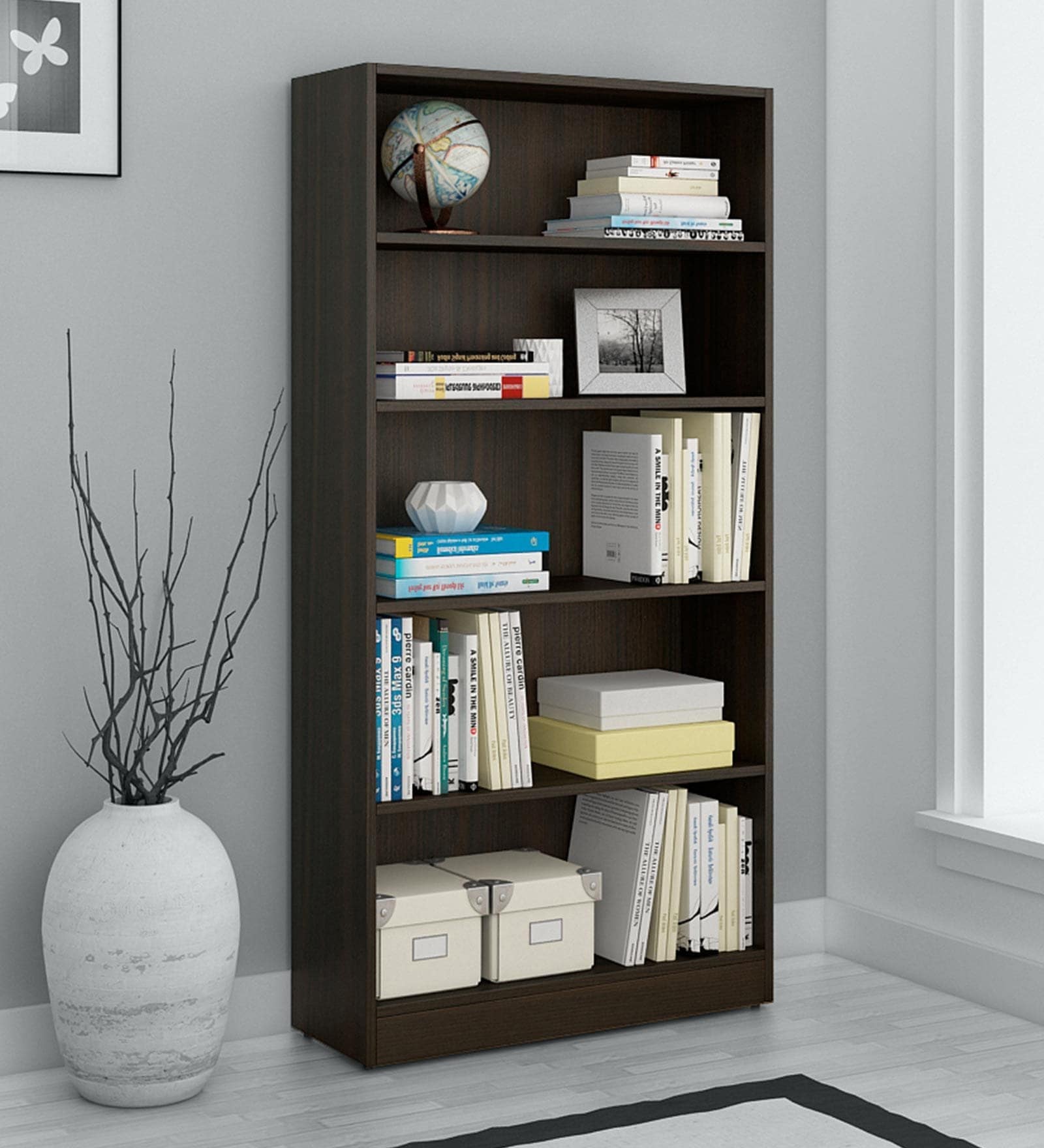 Kosmo Willam Bookshelf In Wenge Finish with 5 Tier