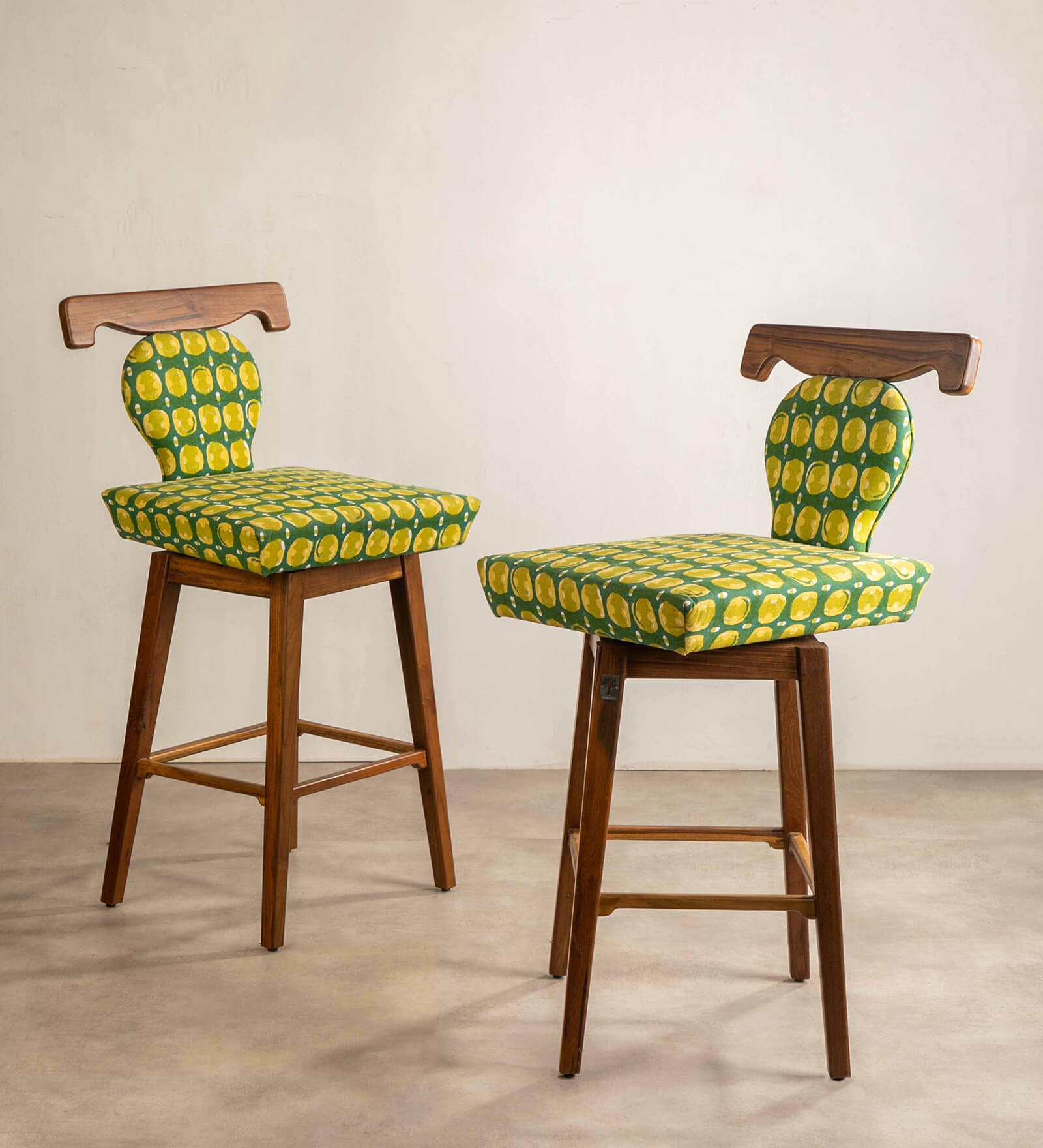Kovil Teak Bar Chair In Assorted Colour