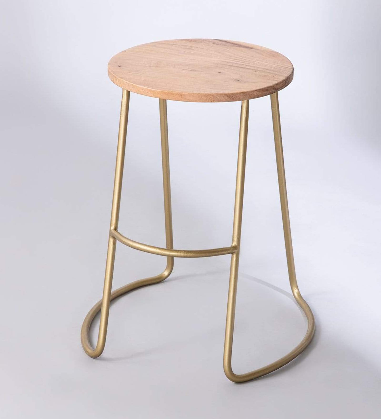 Koyo Solid Wood Bar Stool In Natural Finish