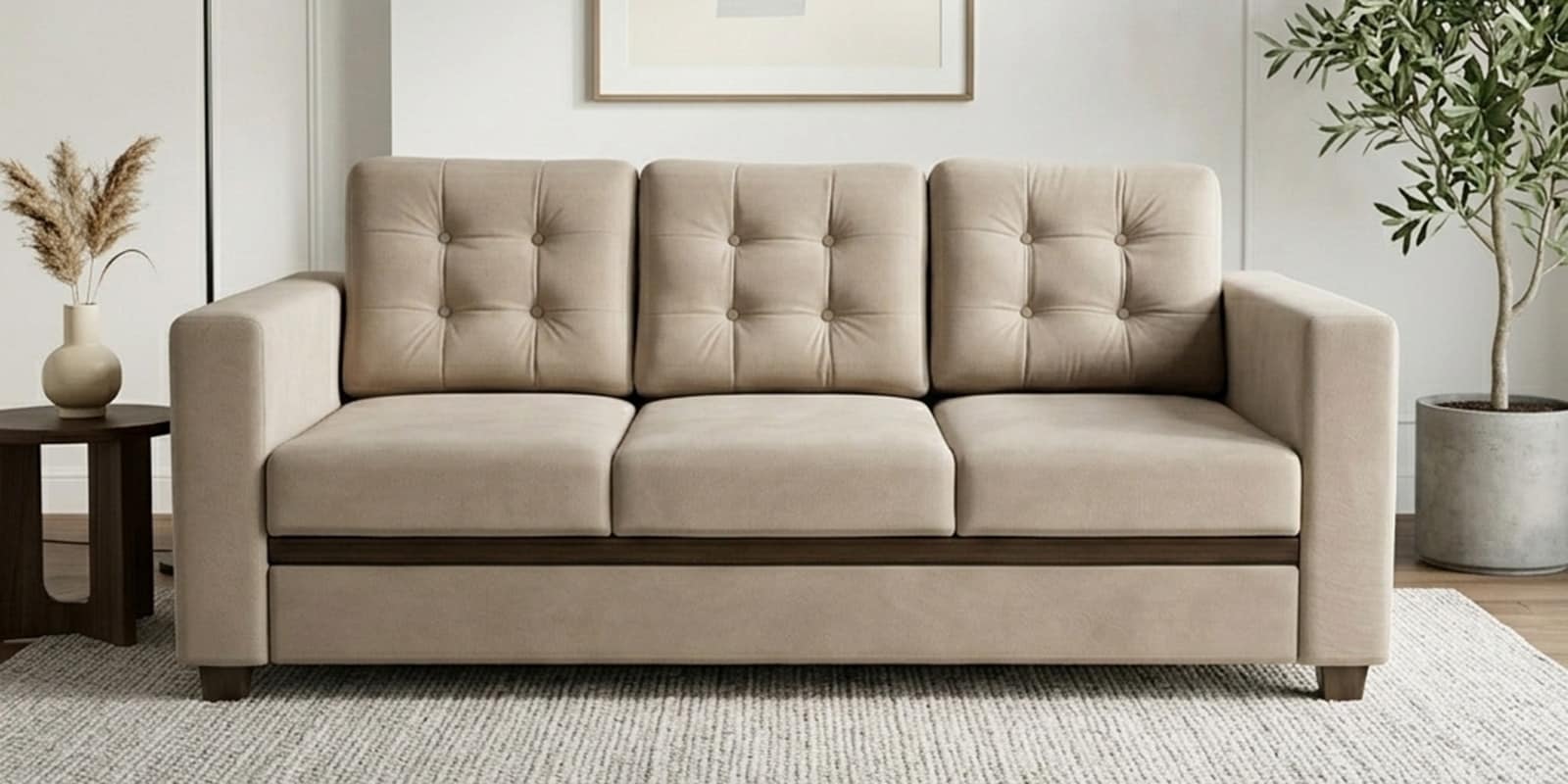 Kosmo Montessa 3 Seater Sofa In Beige Color