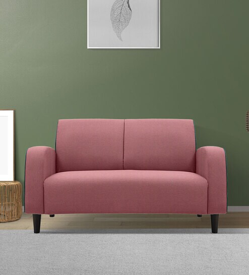 Kortes Velvet 2 Seater Sofa In Dusky Rose Colour