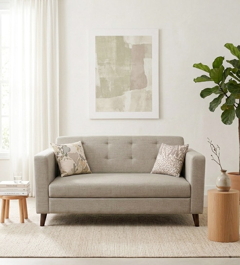 Kosmo  Carlos 2 Seater Sofa In Beige Color