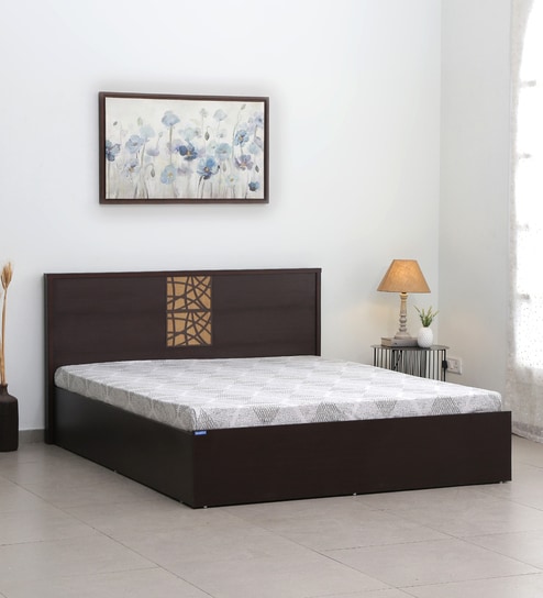 Kosmo Atlas Queen Size Bed in Vermount Finish with Box Storage