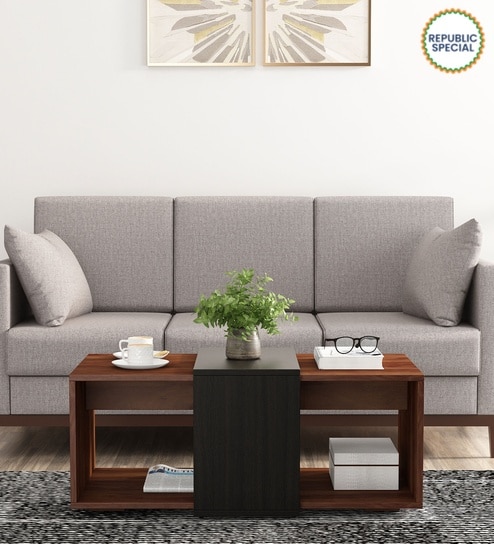 Kosmo Coffee Table in Sheesham & Natural Wenge Finish