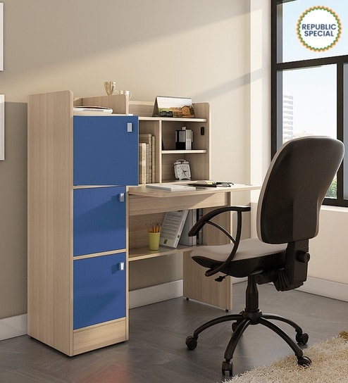 Kosmo Coral Kids Study Table in Drift Wood Finish