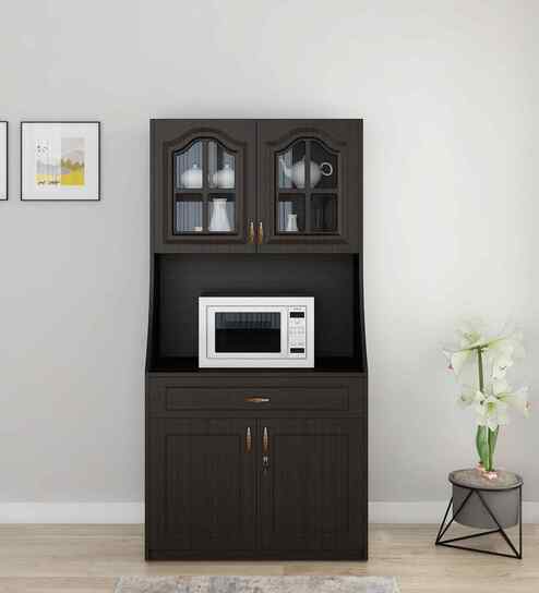 Pacific Crockery Unit In Natural Wenge Finish