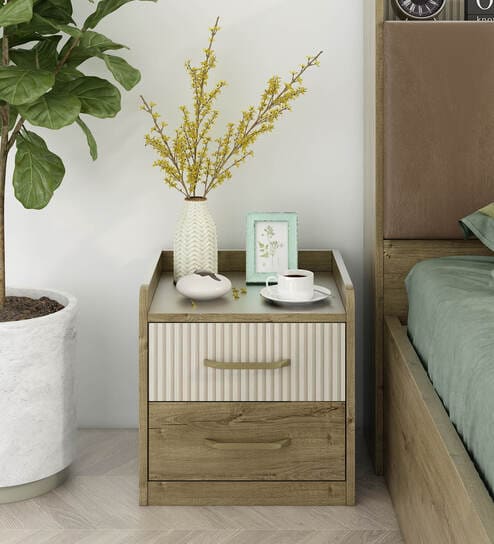 Kosmo Gloria Bedside Table in Sebastain Oak Finish