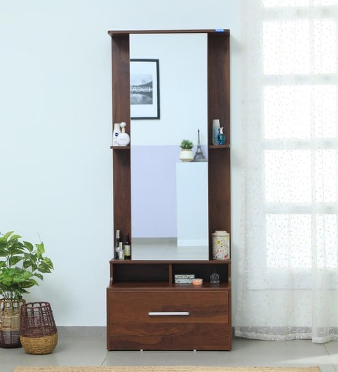 Kosmo Liwa Dressing Unit in Sheesham Finish With Storage With Mirror Storage