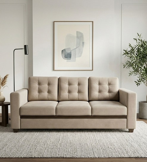 Kosmo Montessa 3 Seater Sofa In Beige Color