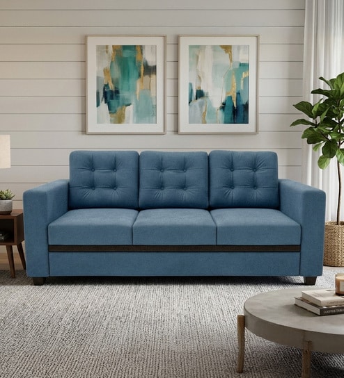 Kosmo Montessa 3 Seater Sofa In Blue Color