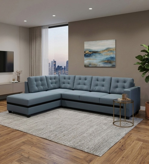 Kosmo Montessa RHS Sofa In Blue Color