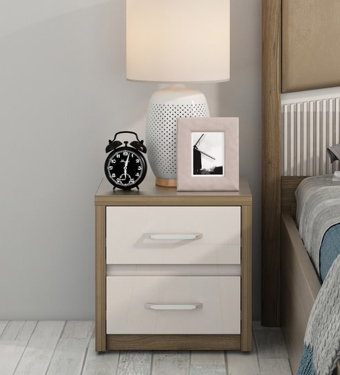 Kosmo Nora Bedside Table in Lyon Walnut Finish