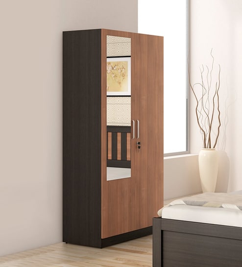 Buy Kosmo Phoenix Two Door Wardrobe With Mirror In Wenge Colour By