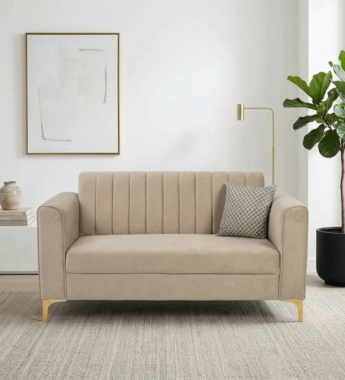 Kosmo Zenith 2 Seater Sofa In Beige Color