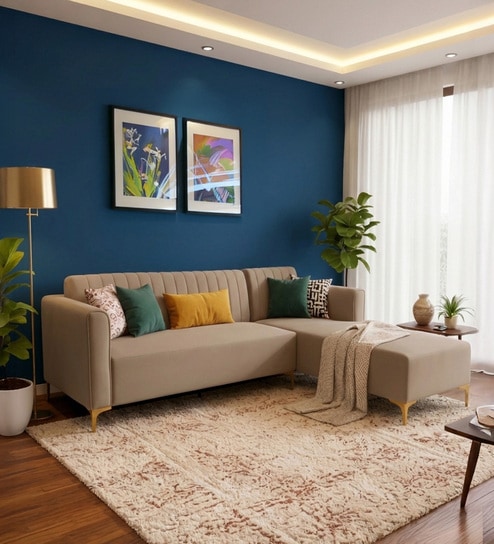 Kosmo Zenith LHS Sofa In Beige Color