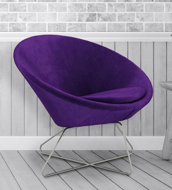 Buy Konic Tub Lounge Chair in Purple Colour by Workspace by AZAZO