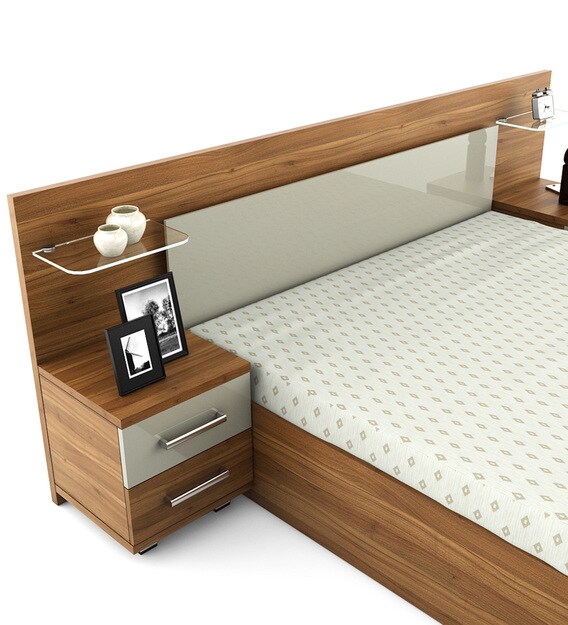 Buy Kosmo Vogue King size Bed with Hydraulic Storage and Bed side