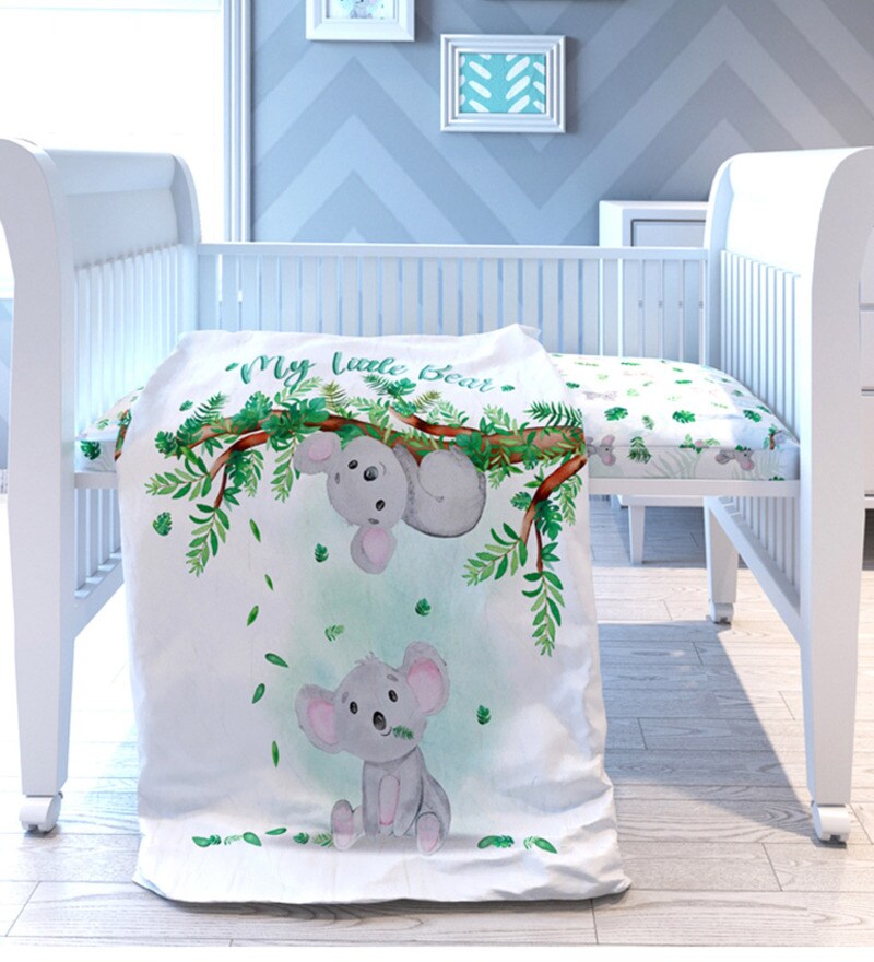 Buy Koala 7pc Organic Baby Bedding Set in Multicolour by Fancy Fluff