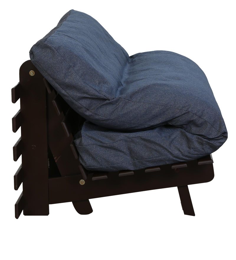 Buy Kobe Double Futon in Spruce Blue Colour with Mattress by ARRA