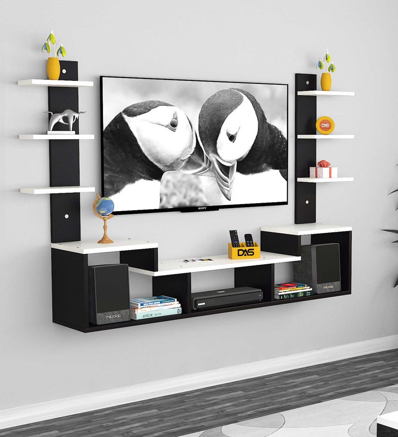 Buy Konrad TV Unit in Black & Frosty White Finish for TVs up to 55\ by