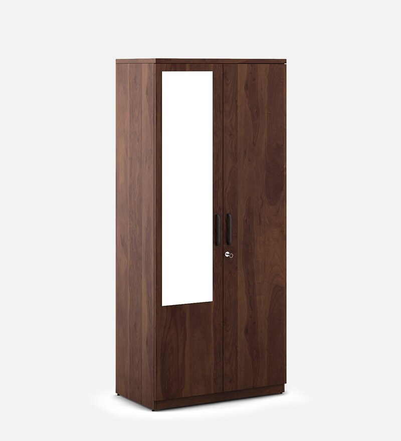 Buy Kosmo Carnival 2 Door Wardrobe in Melamine Finish with Mirror by