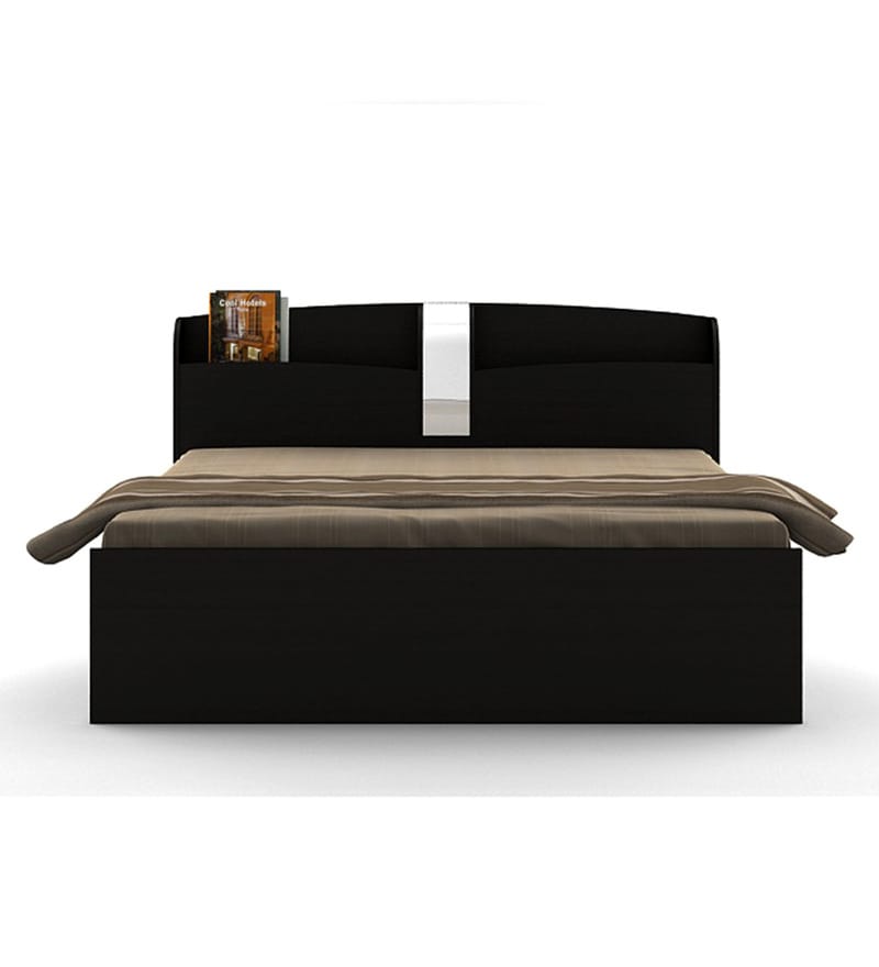 Buy Kosmo Imperial Queen Size Bed with Storage in Natural Wenge Finish