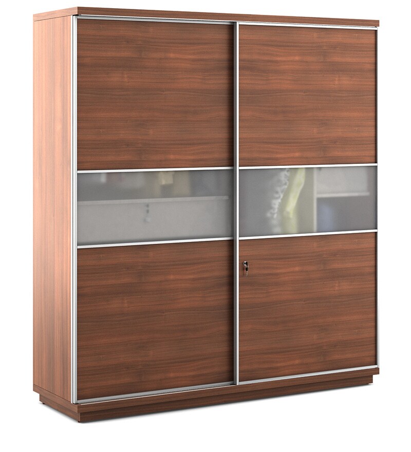 Buy Kosmo Universal Wardrobe in Walnut Rigato Melamine Finish by