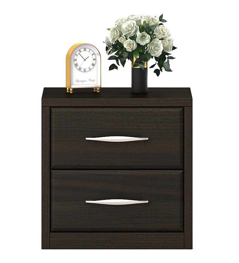 Buy Kosmo Verona Bedside Table In Fumed Oak Finish With Drawers Online Modern Bed Side Tables 6722