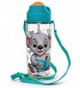Green Koala Printed Plastic Water Bottle with Straw & Carrying Strap, 600 ml