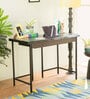 Kobe Solid Wood Writing Table in Charcoal Grey Finish