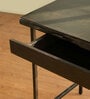 Kobe Solid Wood Writing Table in Charcoal Grey Finish