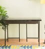 Kobe Solid Wood Writing Table in Charcoal Grey Finish