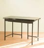 Kobe Solid Wood Writing Table in Charcoal Grey Finish