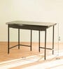 Kobe Solid Wood Writing Table in Charcoal Grey Finish