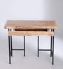 Kobe Solid Wood Writing Table In Natural Finish
