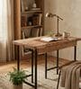 Kobe Solid Wood Writing Table In Natural Finish