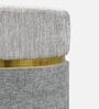 Kobe Velvet Pouffe In Grey Colour