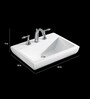 Kohler Parliament White Ceramic Wash Basin with Single Faucet Hole