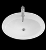 Kohler Serif White Ceramic Self-Rimming Wash Basin with Single Faucet Hole