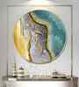 Koi Fish In Waves Acrylic Round Wall Art