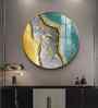 Koi Fish In Waves Acrylic Round Wall Art