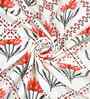 Koi White Madhuban Floral Waffle Cotton 250 GSM Bath & Hand Towel Set