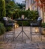 Koki Wicker 2 Seater Bar Set In Black Finish