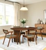 Kolding Acacia Wood 4 Seater Dining Set In Natural Finish