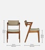 Kolding Acacia Wood Dining Chair In Natural Finish ( Set of 2 )