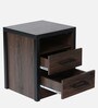 Kono Bedside Table in Brown Oak Finish with Drawers