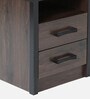 Kono Bedside Table in Brown Oak Finish with Drawers