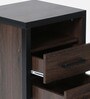 Kono Bedside Table in Brown Oak Finish with Drawers