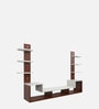 Konrad TV Unit in Classic Walnut & Frosty White Finish for TVs up to 43"